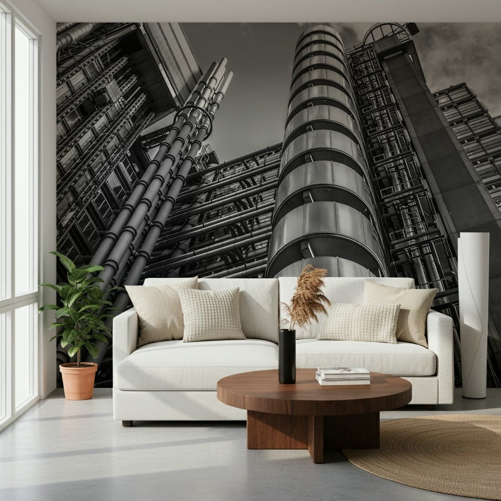 Lloyds Building Wall Mural full of confident urban character and metallic glow, GD6874
