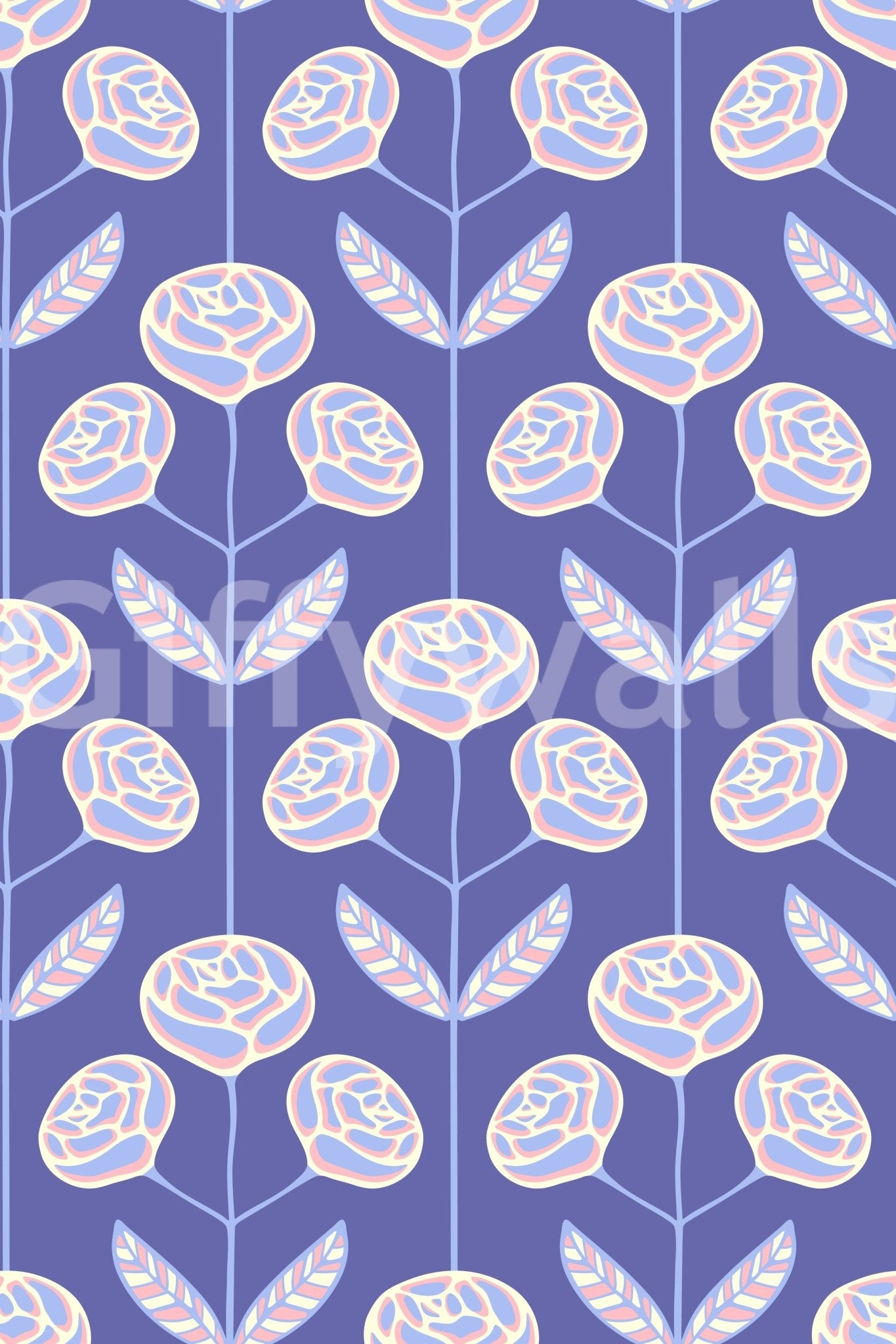 Dynamic and flowing leaf and flower shapes.

