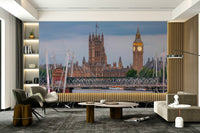 An artistic city lights mural for home decor.


