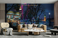 Carousel and Big Ben mural design

