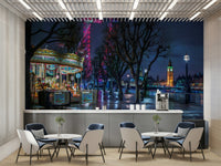 Big Ben and Thames mural wallpaper

