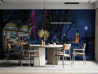 City lights wallpaper mural London

