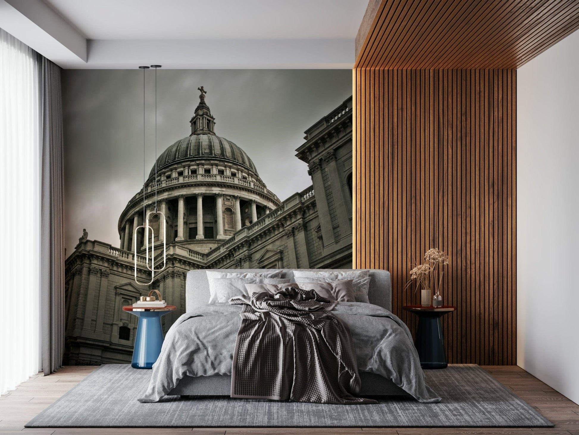 London Grandeur Wall Mural showcasing historic stone buildings.
