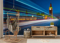 The composition captures the energy of the street level.

