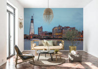 London Luminescence Wall Mural for a bold and dark interior style.