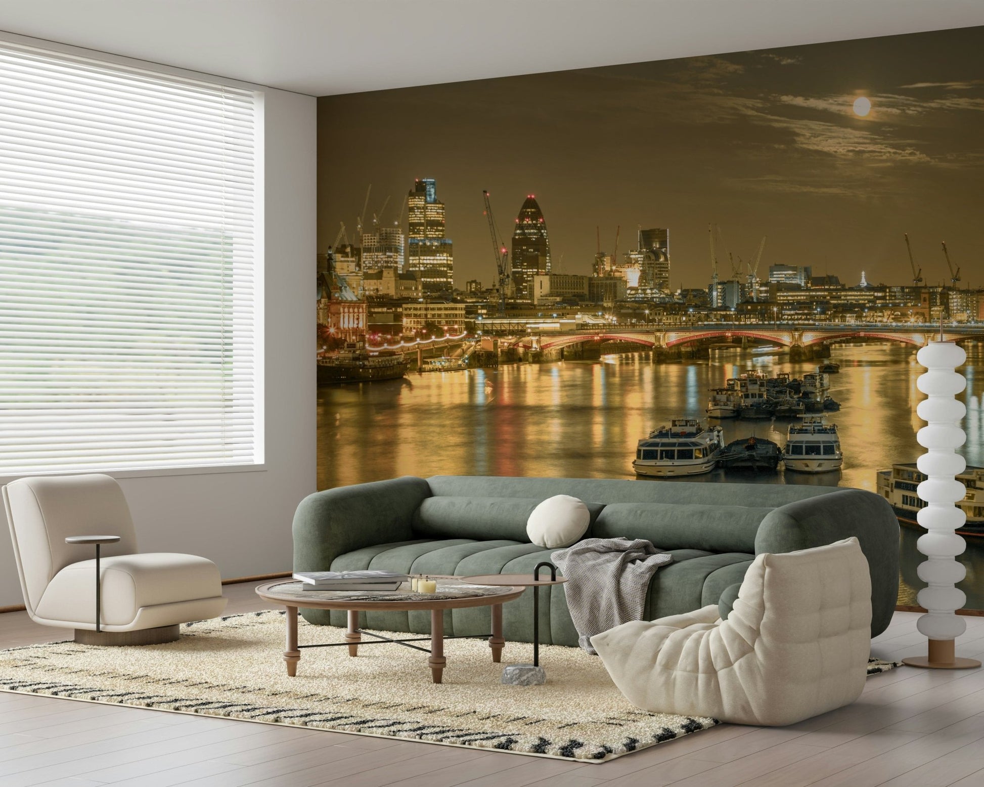 London Nights wallpaper, River Thames view, city skyline scene.