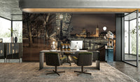 London night wall mural with Thames River view

