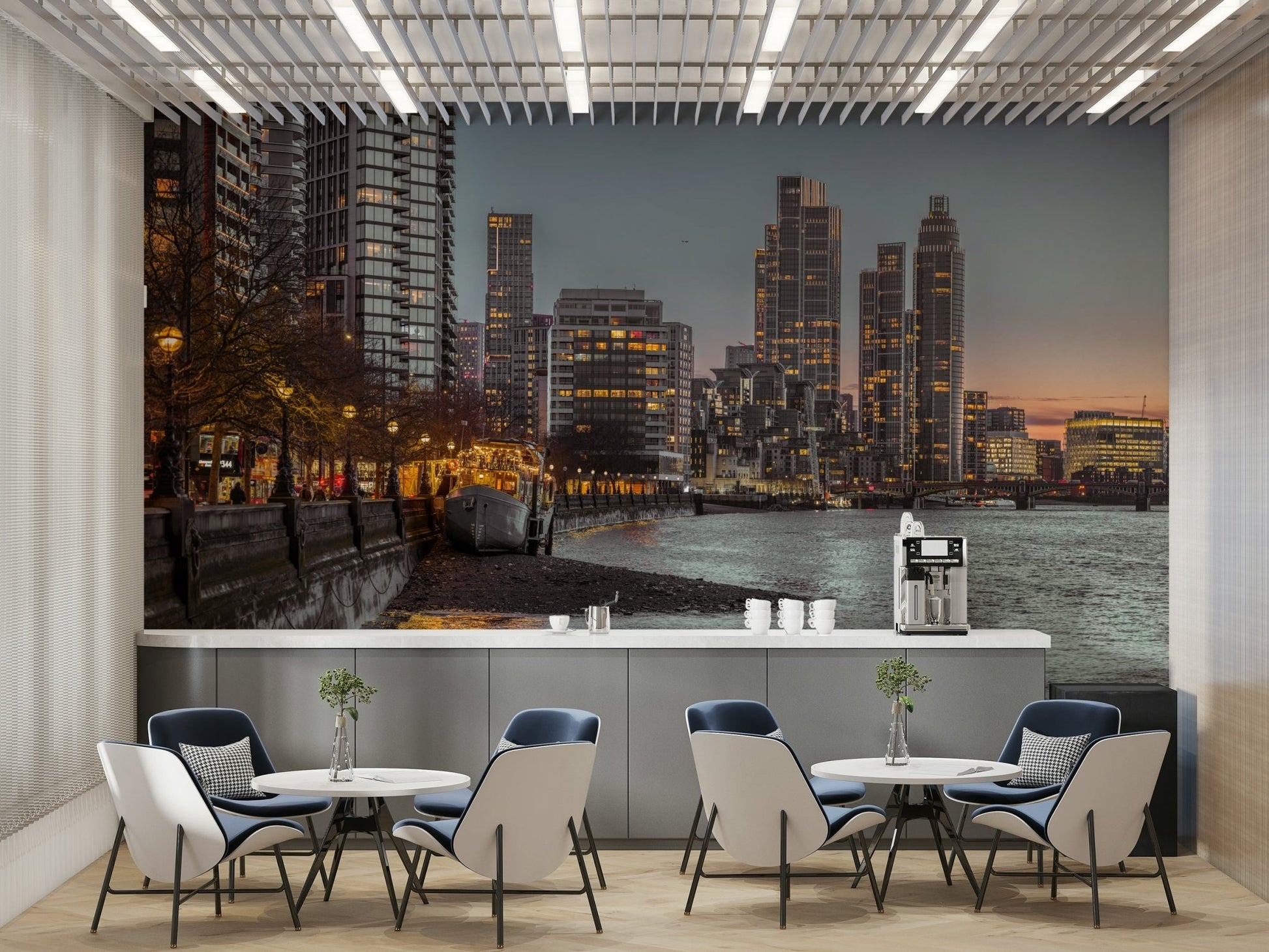 London eye at twilight wall art
