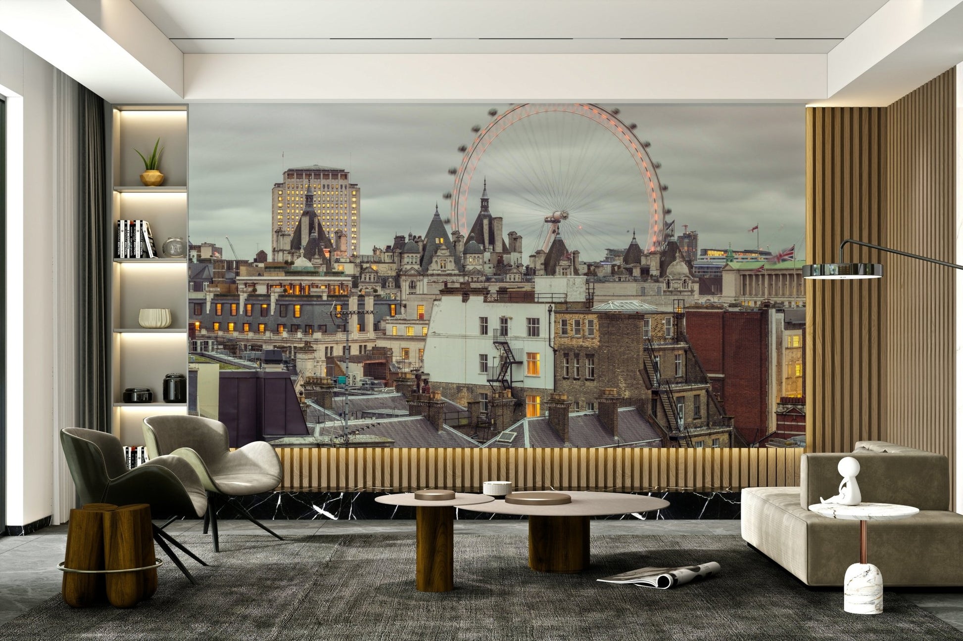 The colors are muted and sophisticated.

