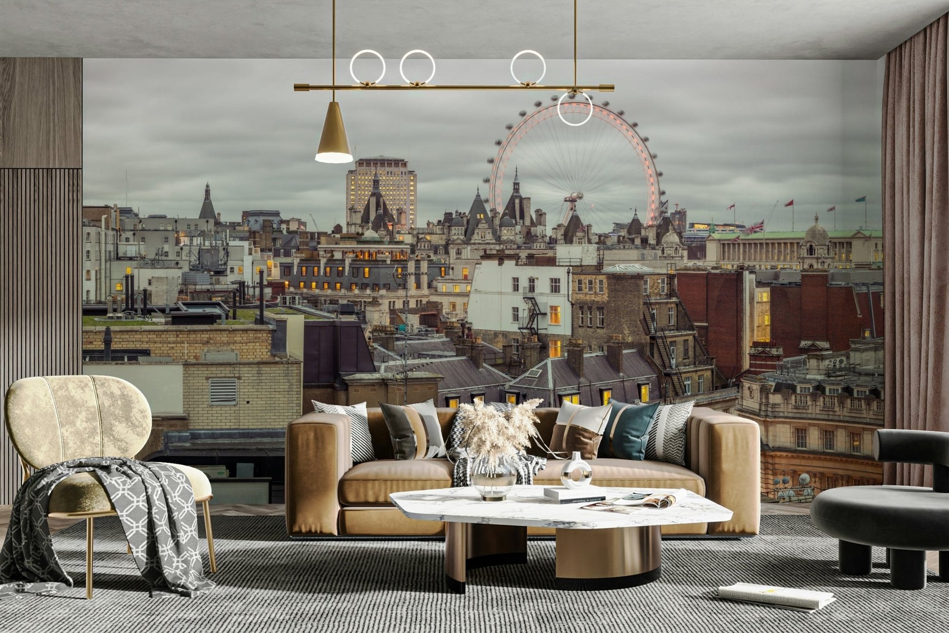 The sky is a mix of soft colors, like gray or light blue.

