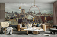 The sky is a mix of soft colors, like gray or light blue.

