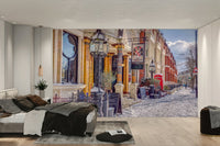 Muted, cool tones with warm light accents.

