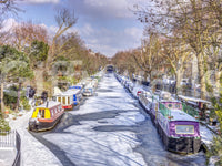 London's Frosted Waterways Wall Mural for a calm and peaceful feature wall.