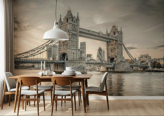 Iconic city architecture wallpaper for a modern bedroom feature wall., GD7767