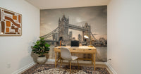 Classic London's Tower Bridge wallpaper for a dining room backdrop.