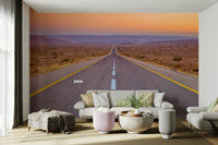 Long stretch highway mural for modern living rooms.

