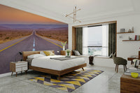 Endless highway leading into horizon wall art.

