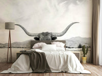 Iconic Western wildlife photography or illustration.

