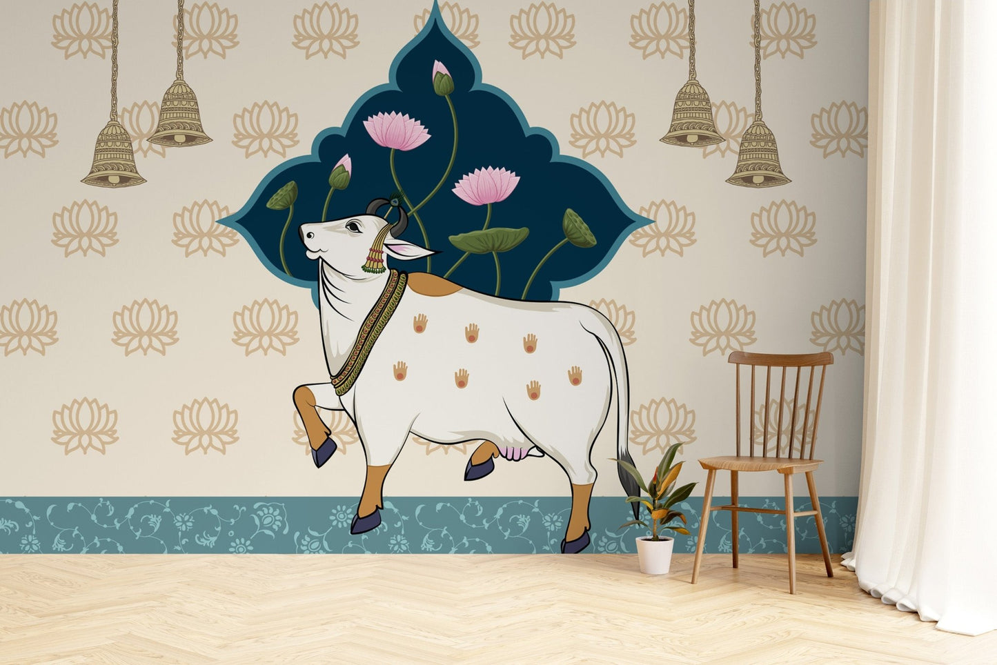 Spiritual Pichwai Indian Art Wallpaper