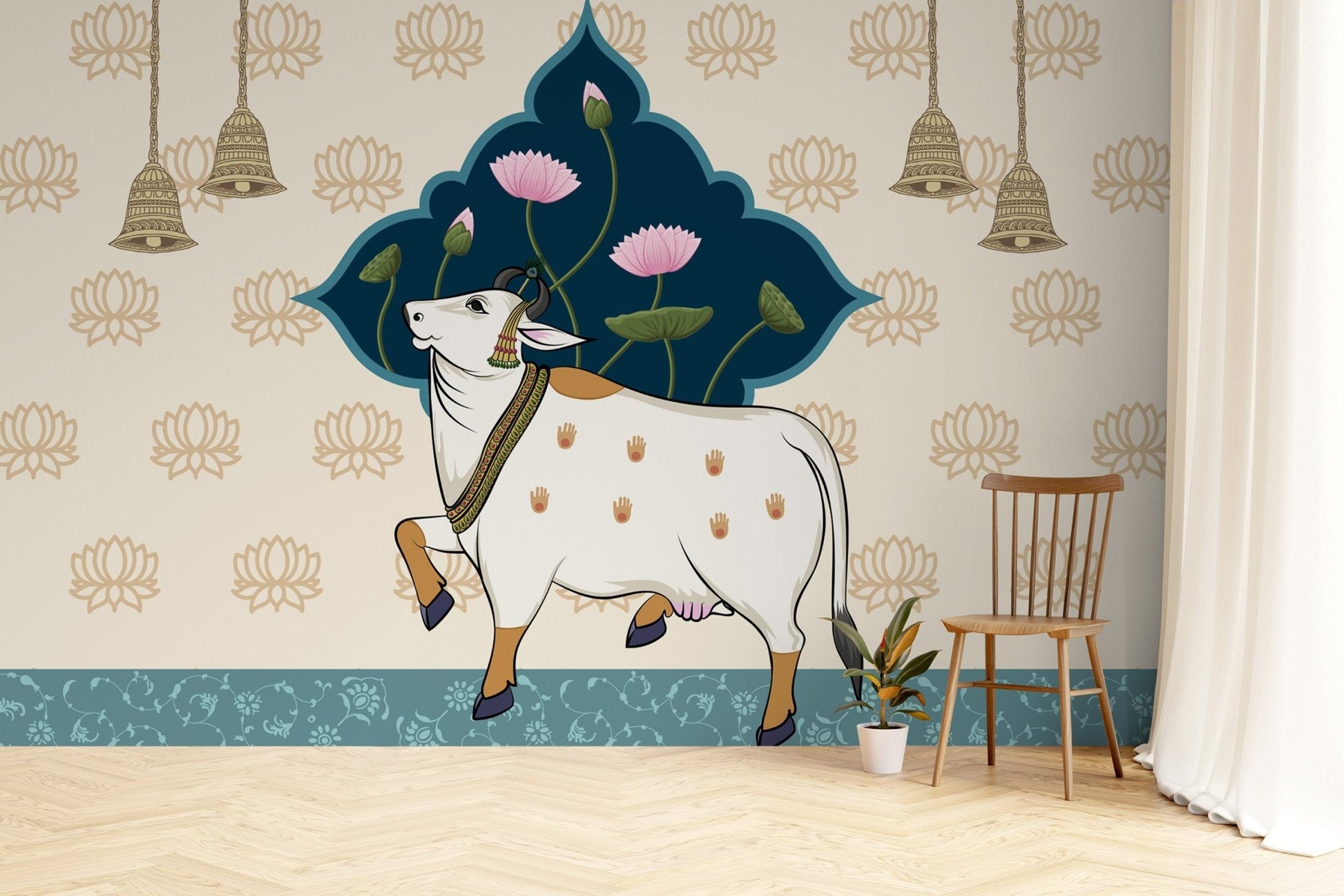 Spiritual Pichwai Indian Art Wallpaper