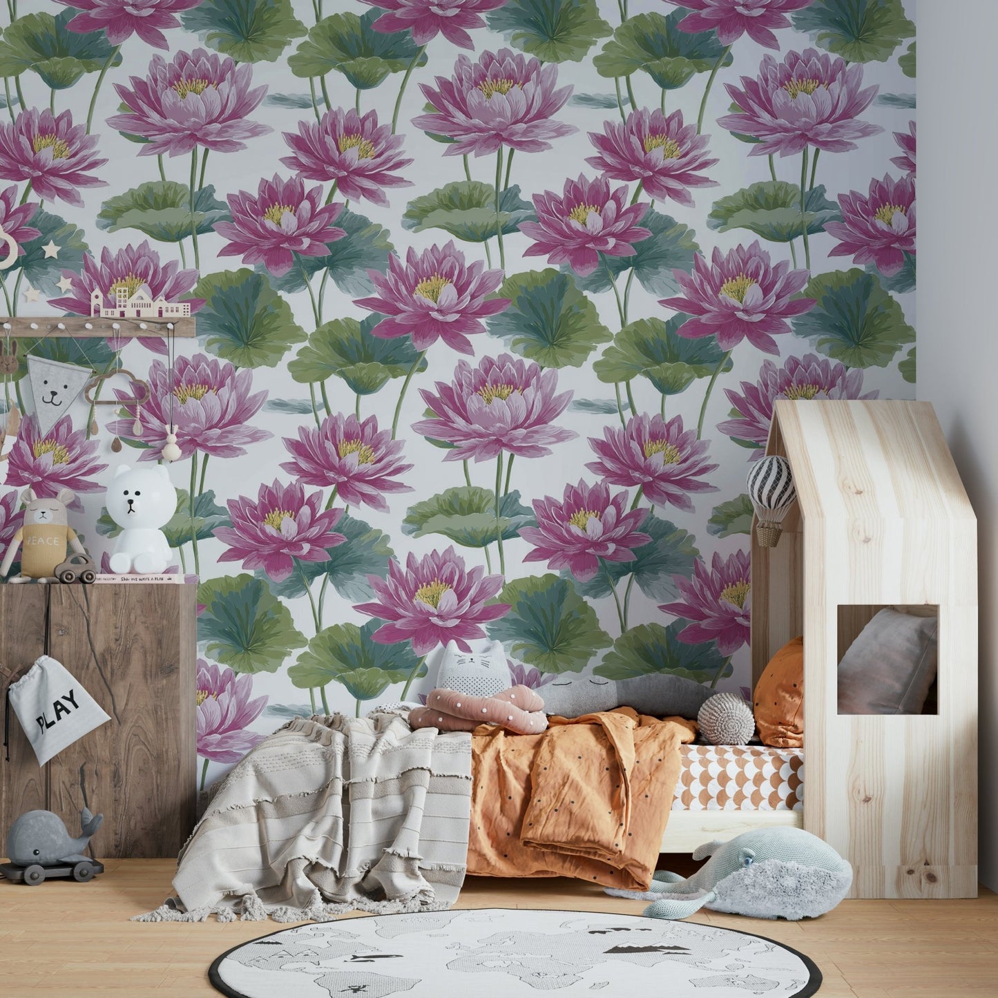 The print captures fine details of the petals and leaves, creating an artistic texture.

