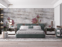 Lotus elegance mural with vibrant flowers