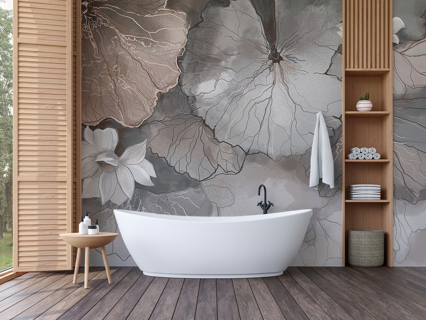 Symphony-inspired lotus leaf wall art decor
