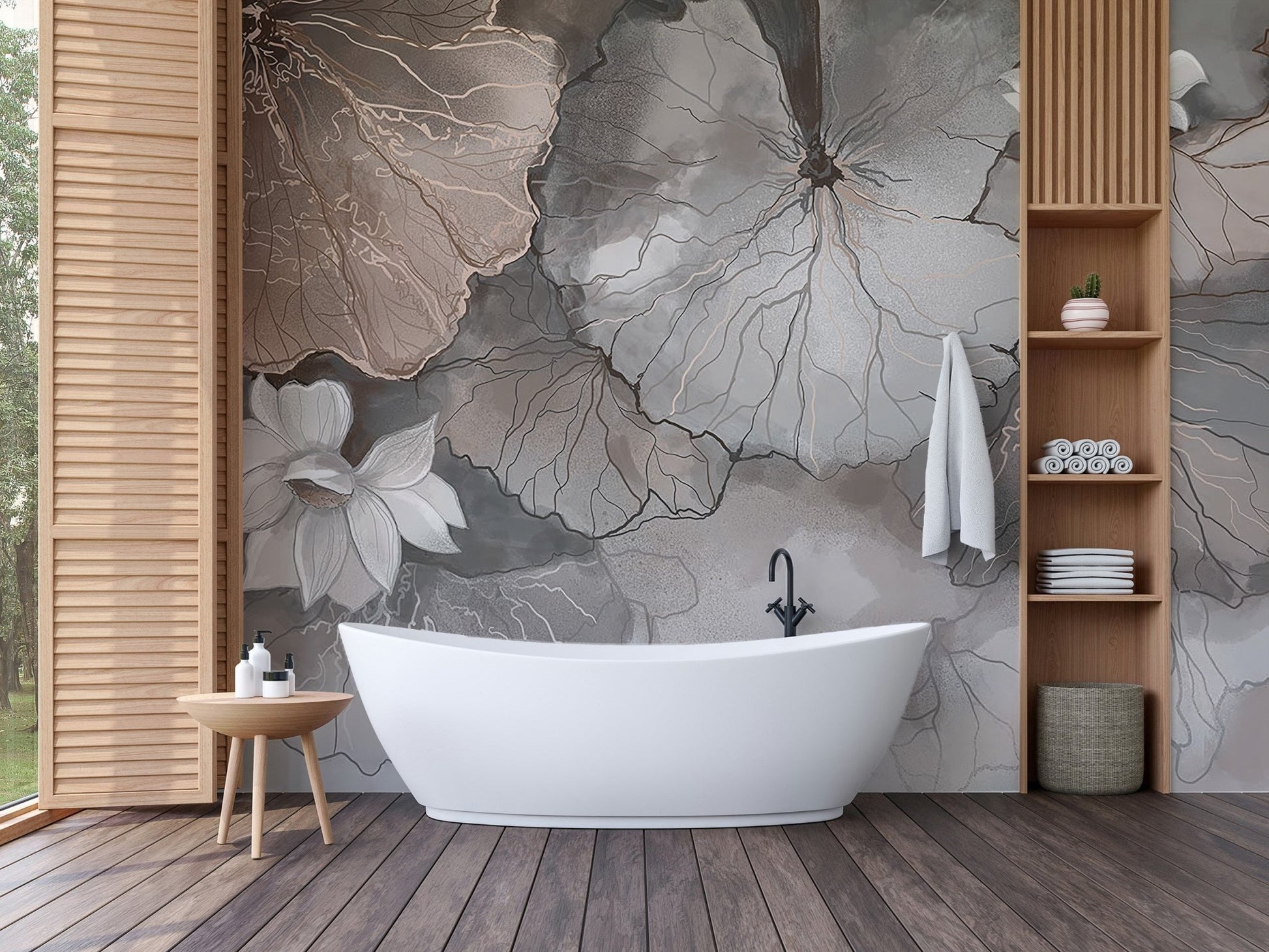 Symphony-inspired lotus leaf wall art decor
