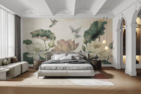 -Inspired Lotus Floral Wall Design