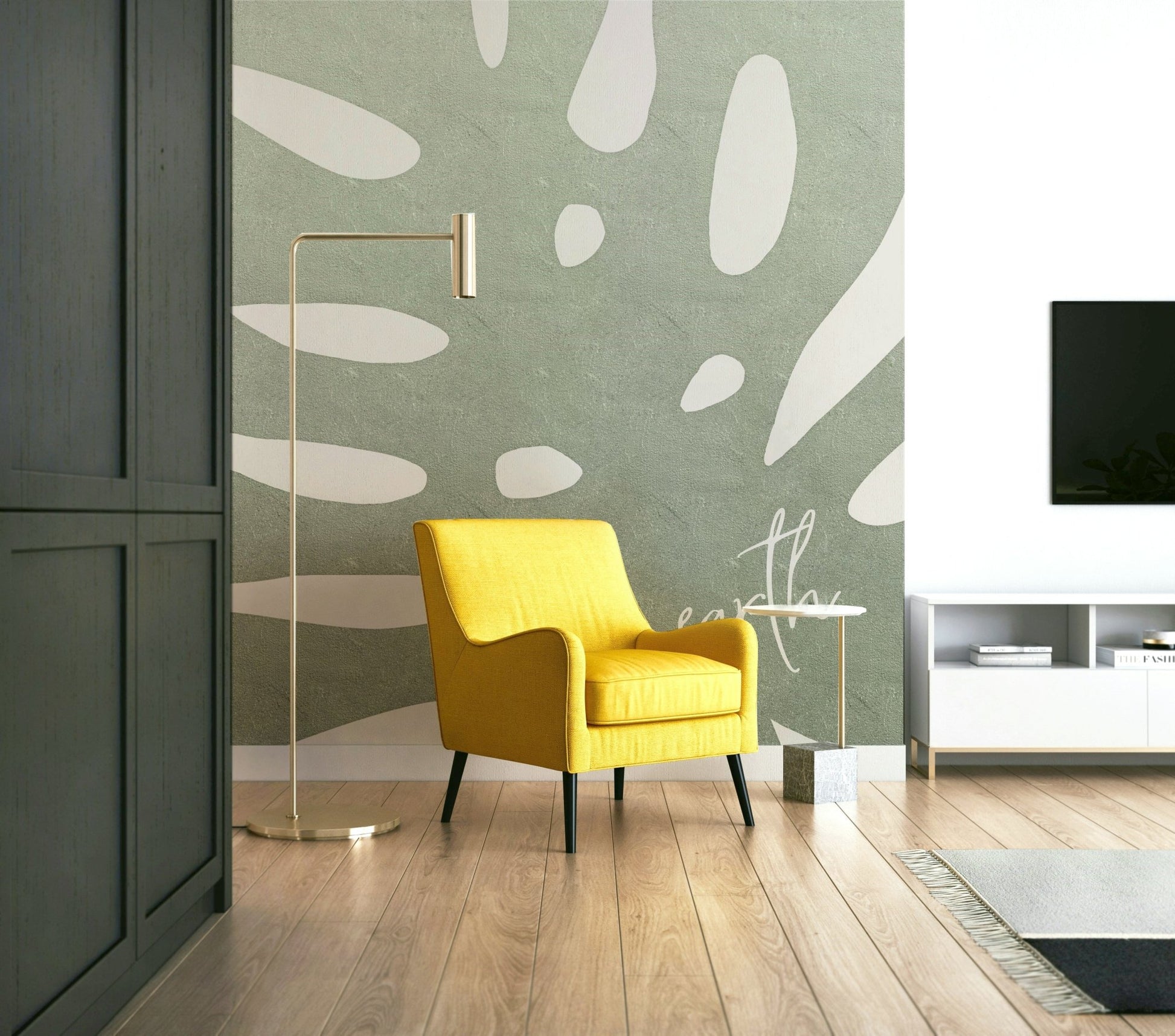 Modern wallpaper with earth design

