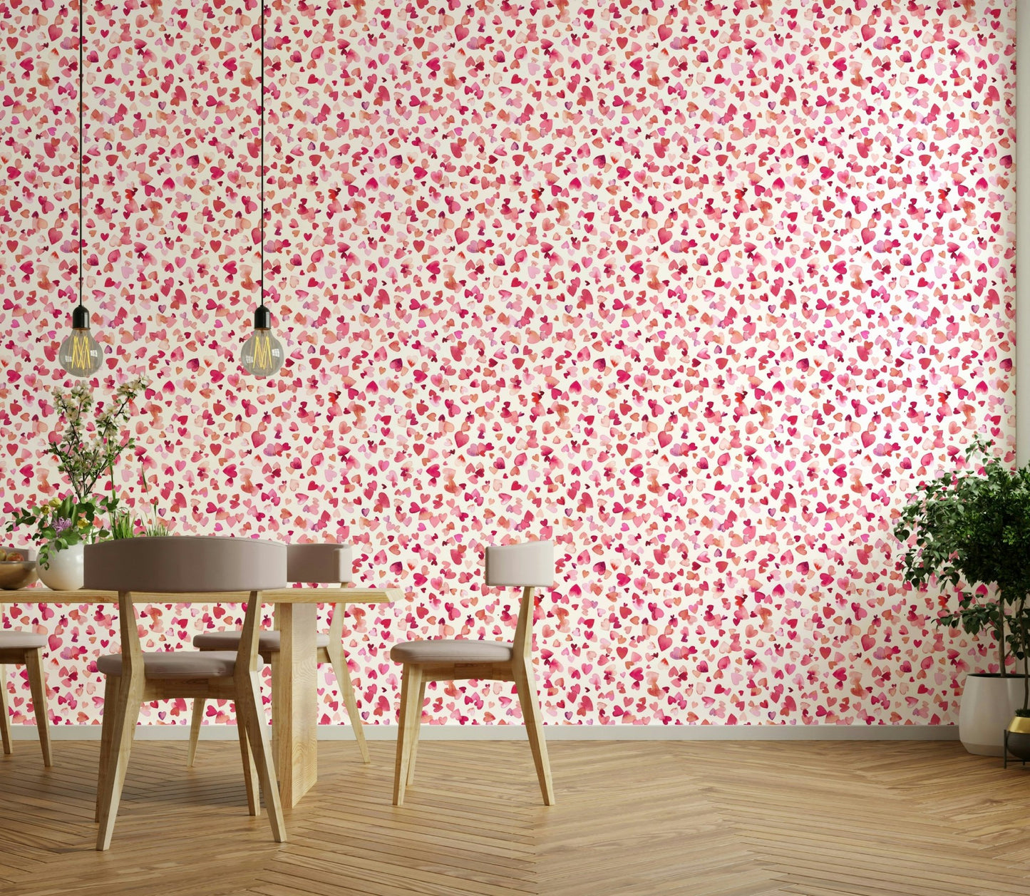 Valentine-style wall wallpaper

