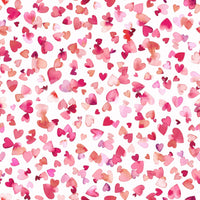 Painted hearts in red and pink

