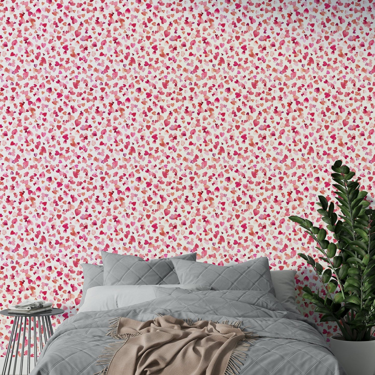 Joyful heart print mural design

