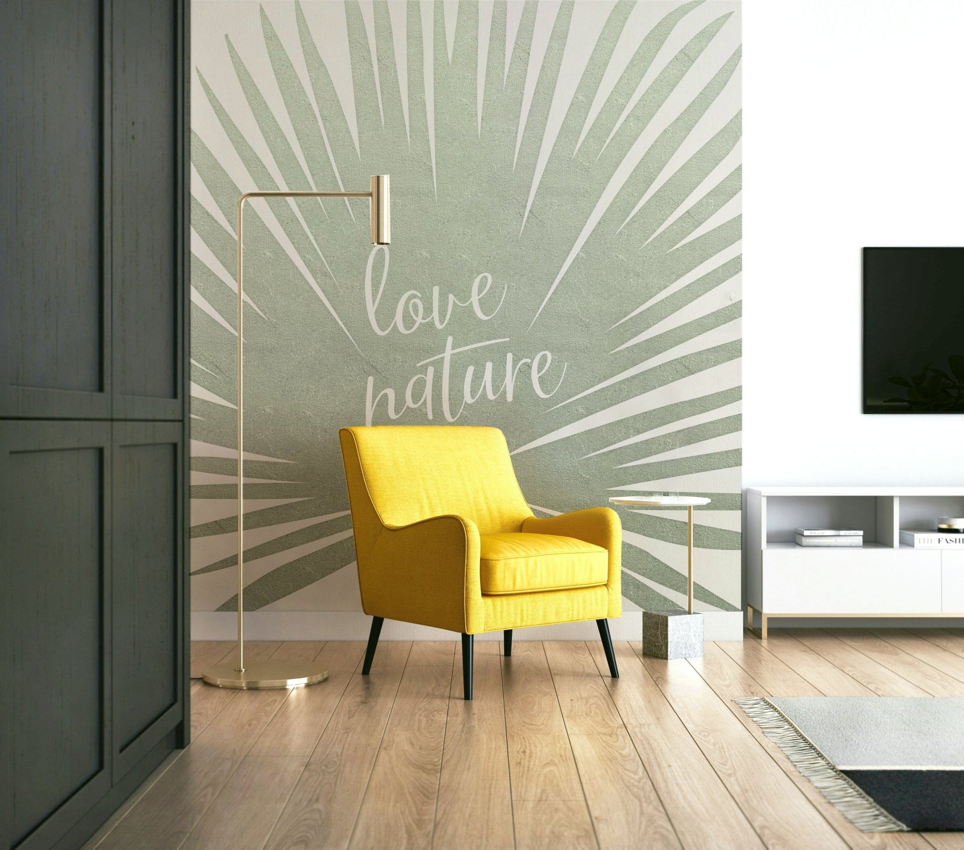 Artistic plant wallpaper design

