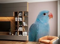 Wall mural of lovebirds in a serene natural setting

