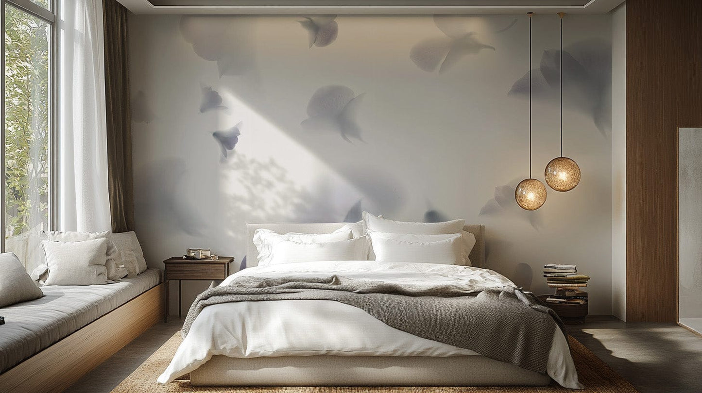 Minimalist lavender flower wallpaper
