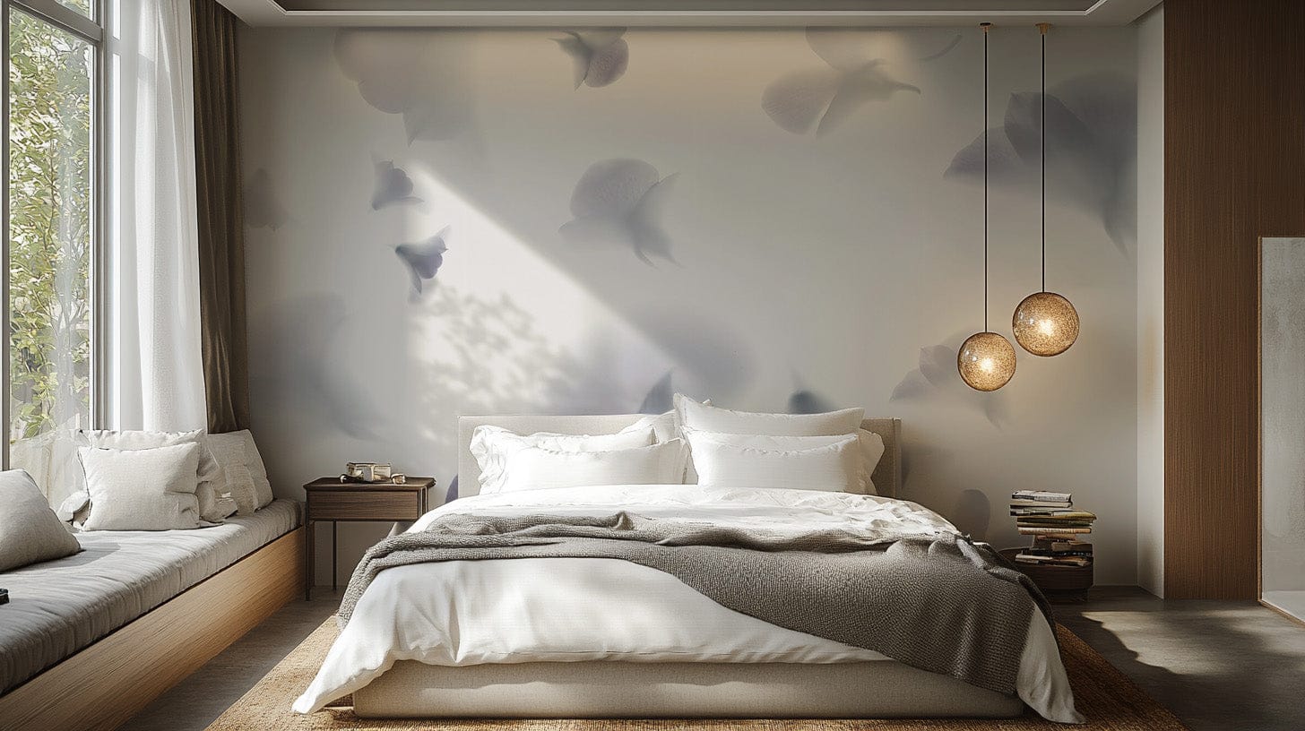 Minimalist lavender flower wallpaper
