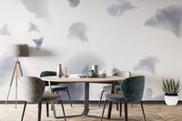 Calming lavender floral wallpaper print
