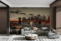 An angled shot of the mural's gentle color palette.

