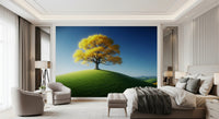 Lucent Tree wall mural with golden tree