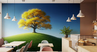 Calm tree wall mural for bedroom