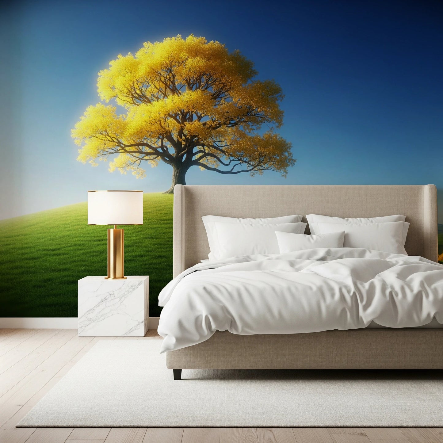 Nature tree wall mural for modern interiors