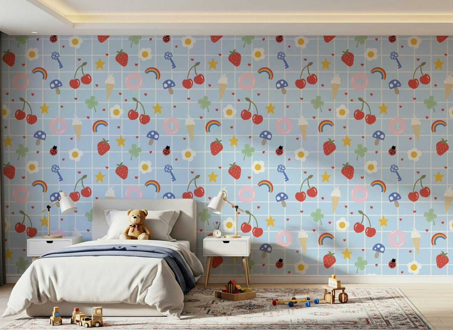 Artistic Lucky Charm wallpaper for walls, food and nature elements.