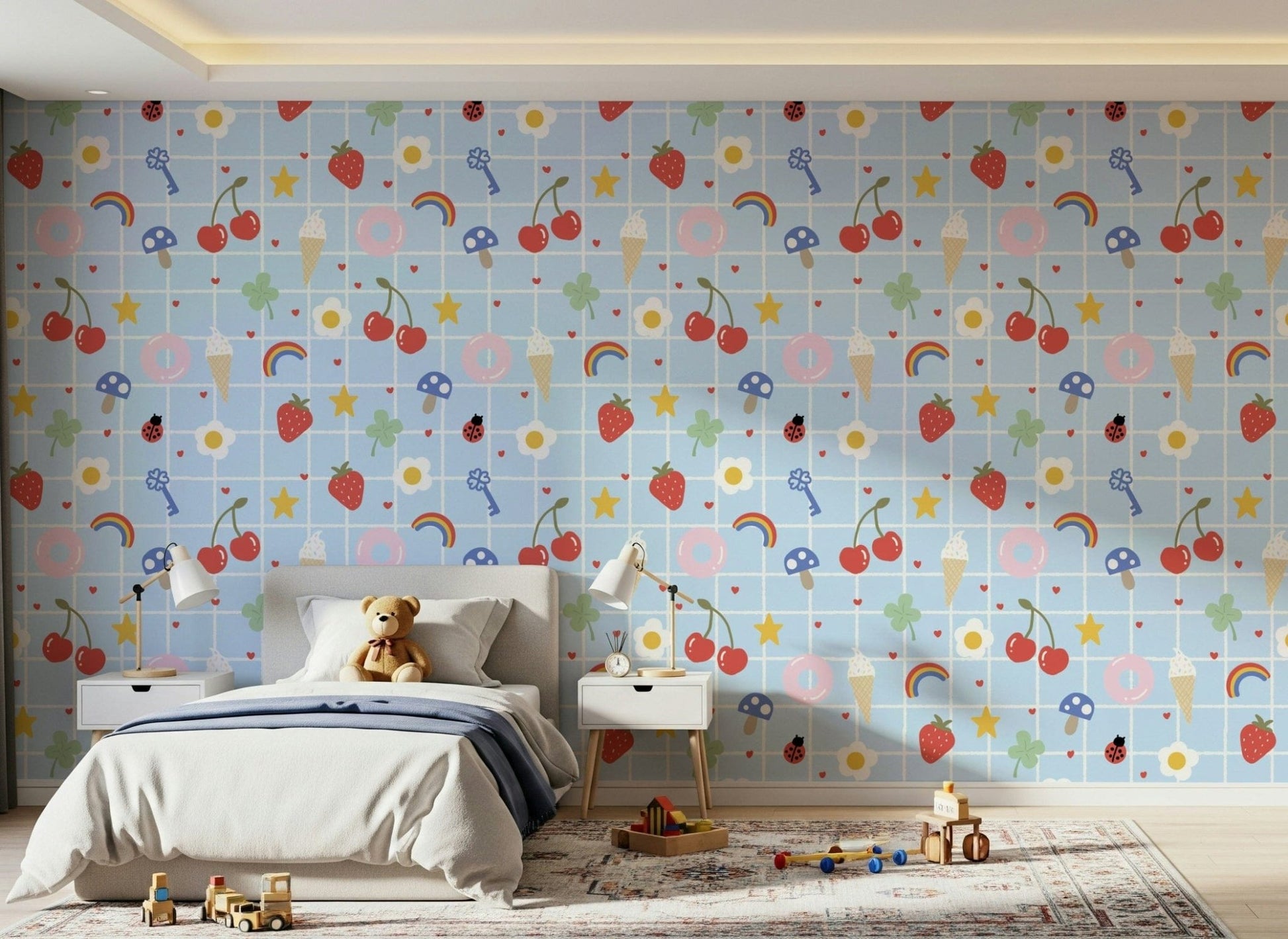 Artistic Lucky Charm wallpaper for walls, food and nature elements.