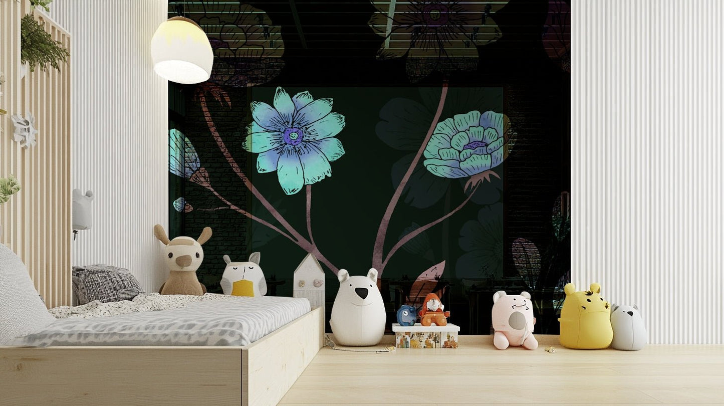 Calming floral wallpaper for bedrooms

