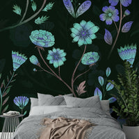 Contemporary floral wallpaper texture

