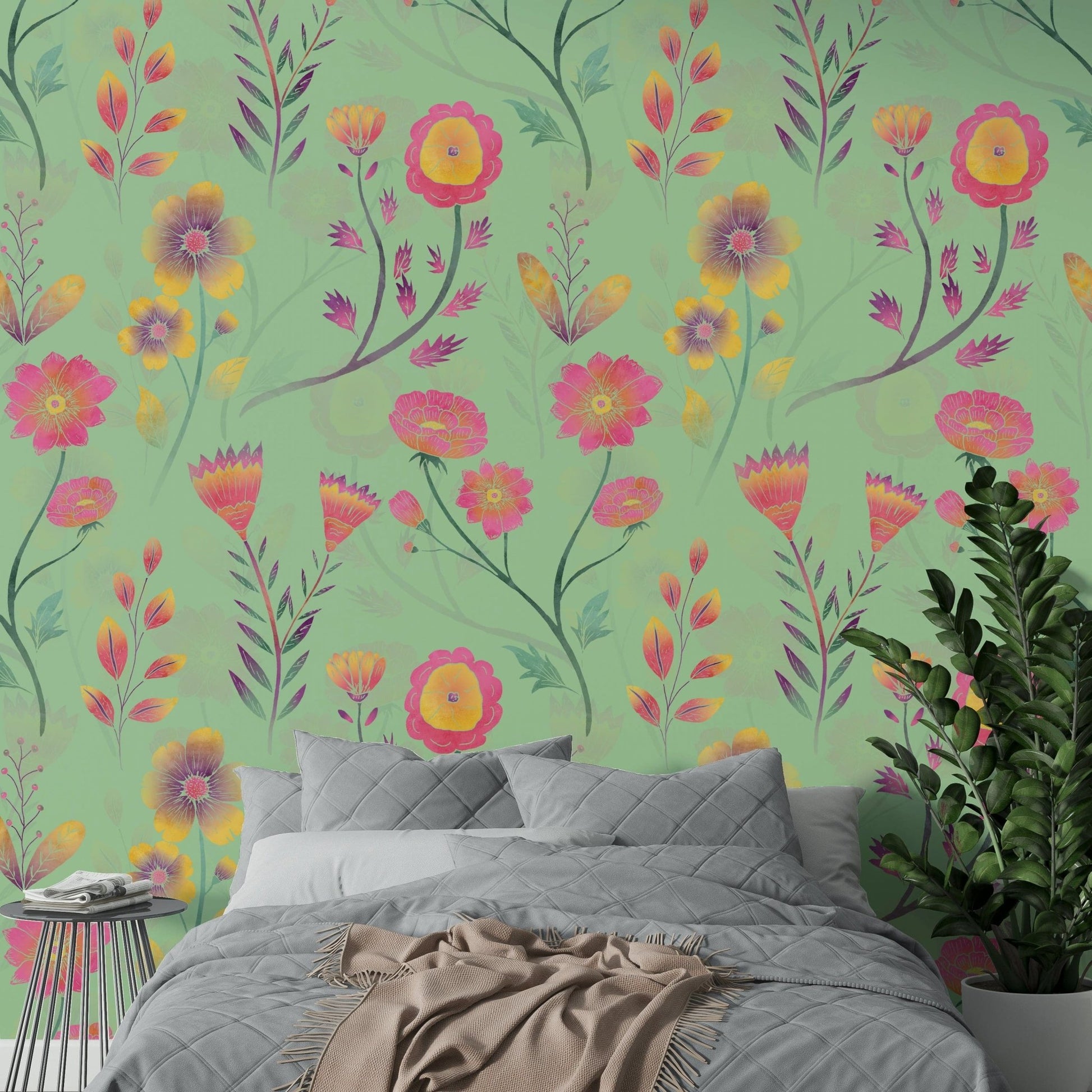 Watercolor flower wallpaper
