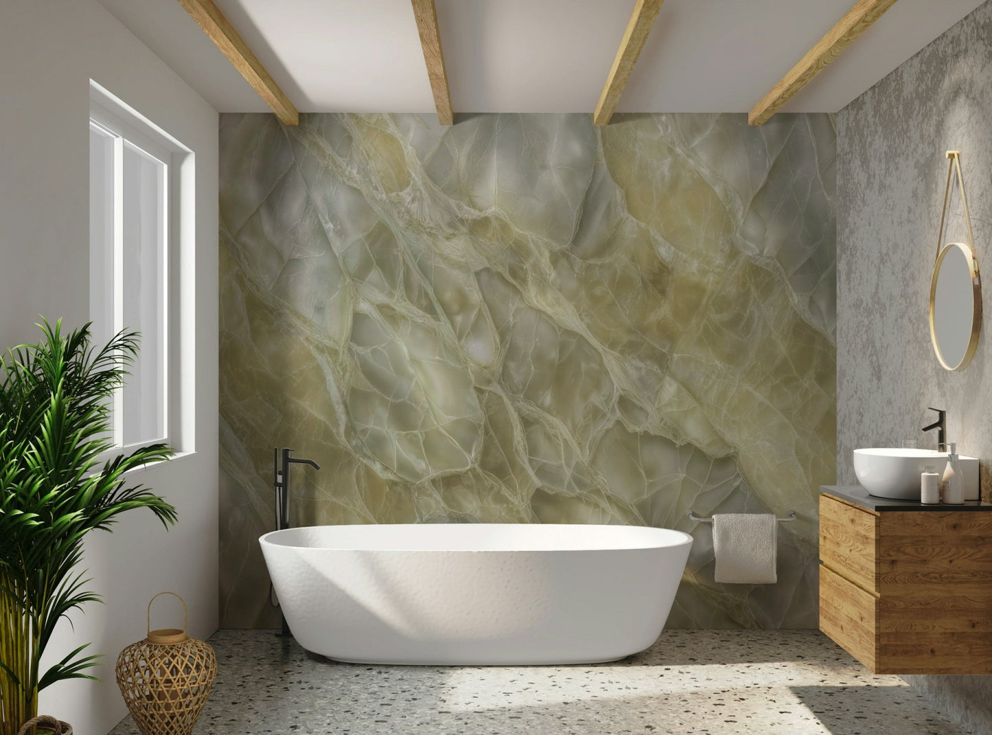 Luminous Stone Texture Wall Mural