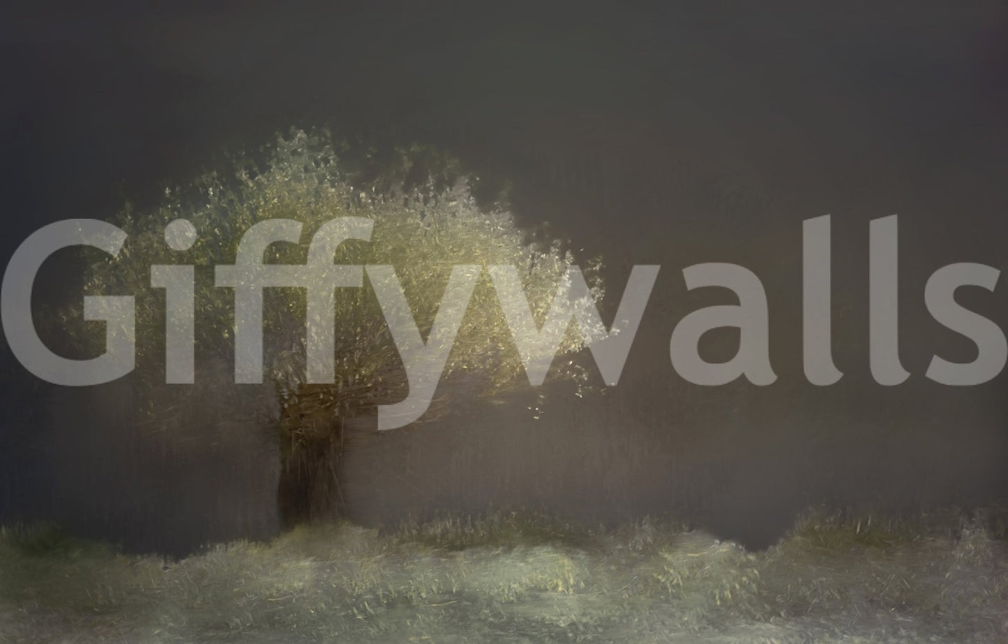 A high-quality minimalist tree wall mural for walls., GD5661