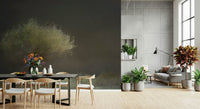 A beautiful wide-angle wall mural of a misty wood., GD5661
